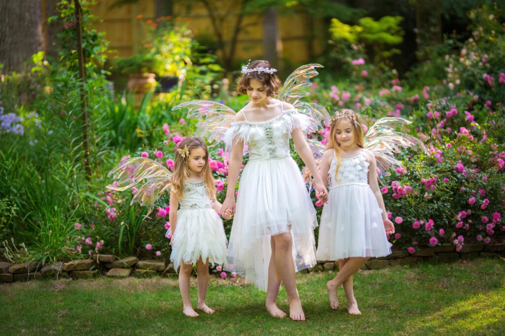 sisters fairy white garden outdoor
