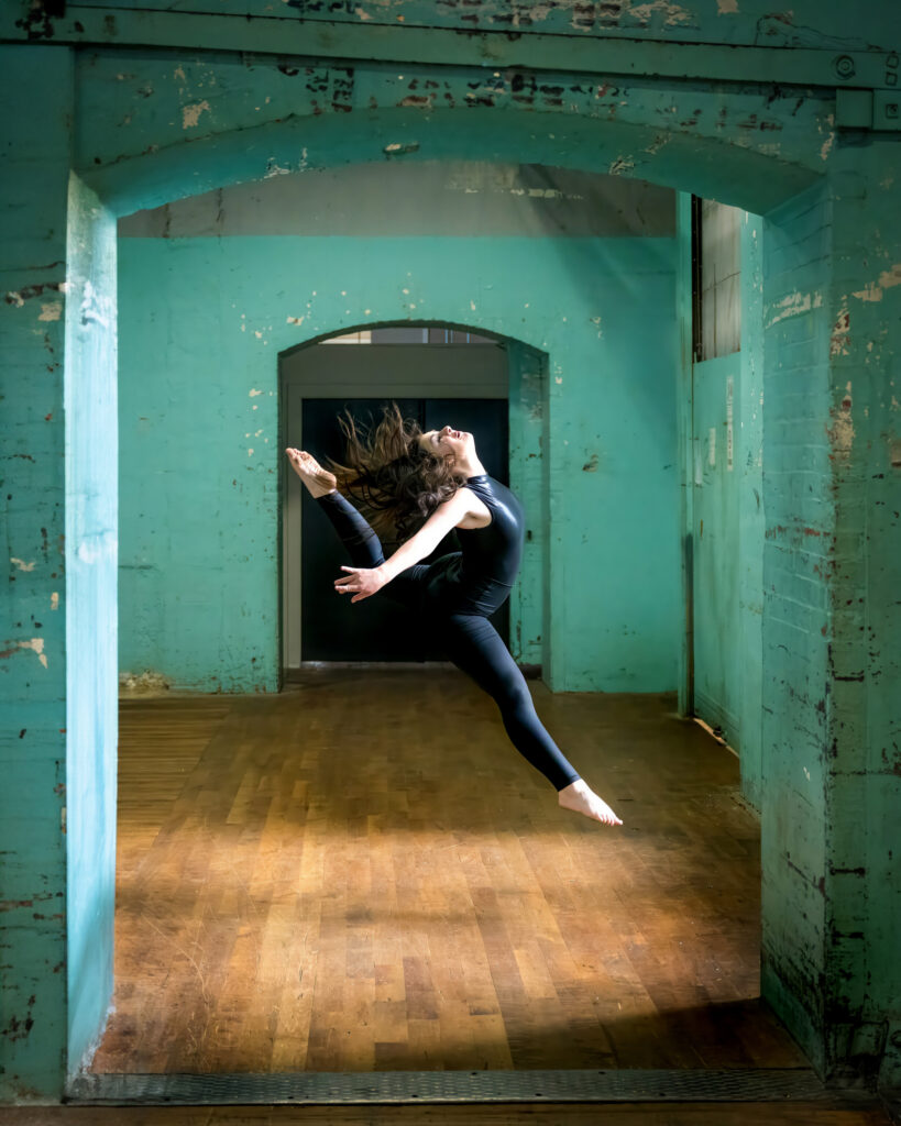 Dancer ballerina jump Firebird urban factory