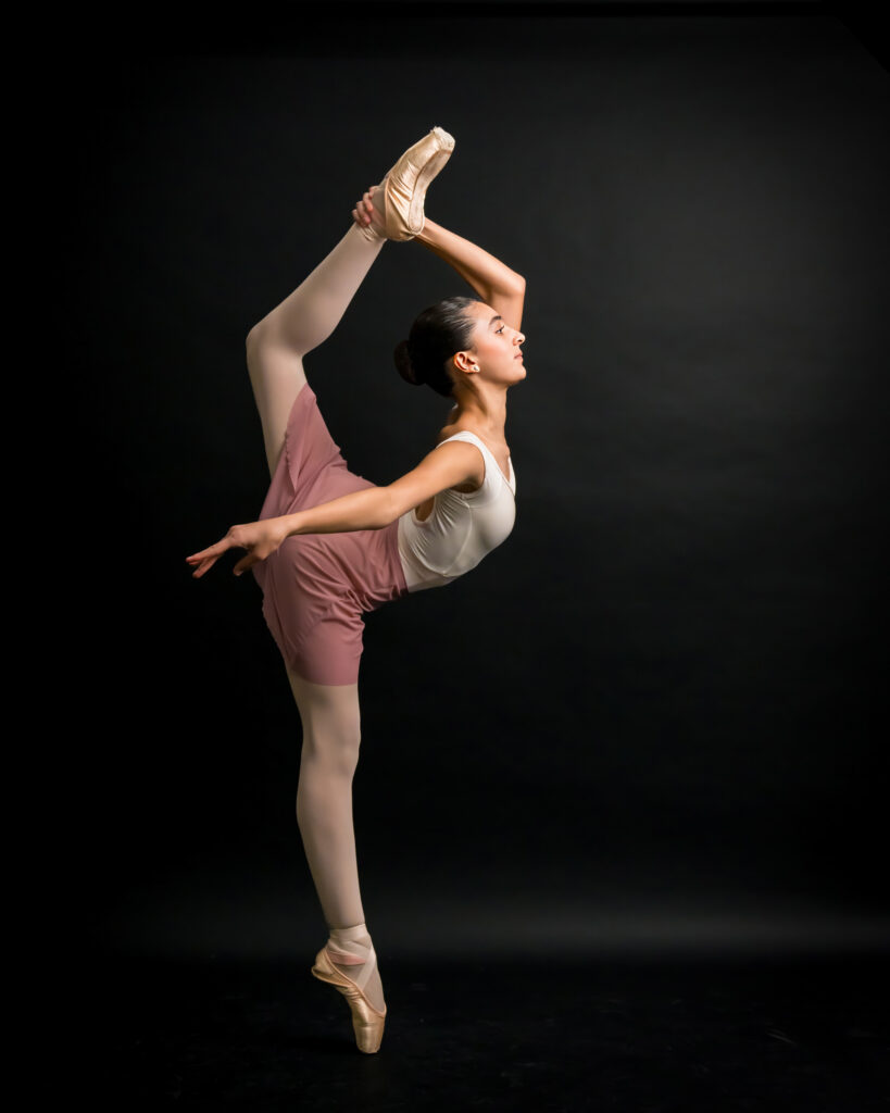Dancer ballerina pointe shoes photography backdrop black studio scorpion