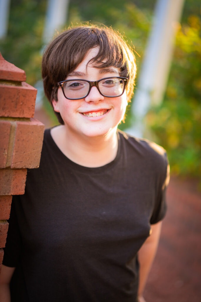 Boy glasses outdoor